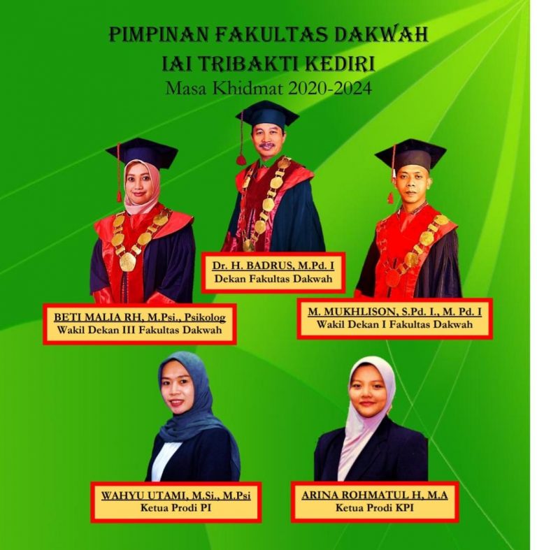 Pimpinan Fakultas Dakwah IAIT Kediri Masa Bhakti 2020-2024